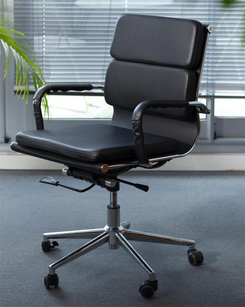 About Us still life office chair indoors